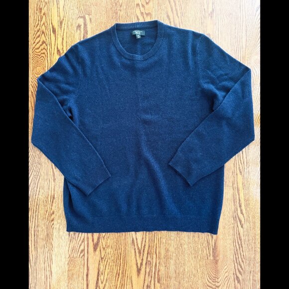 Cashmere Club Room Navy Pullover Crewneck Sweater, XL - Picture 3 of 6